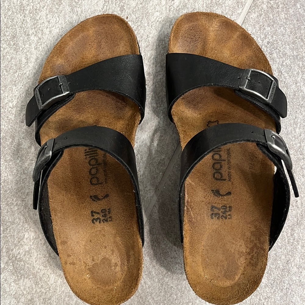 Papillio Black Sandals with Adjustable Straps